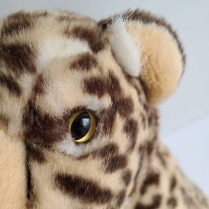 Pier 1 Imports Plush Leopard Realistic Cheetah Sitting 14" Tall Retired